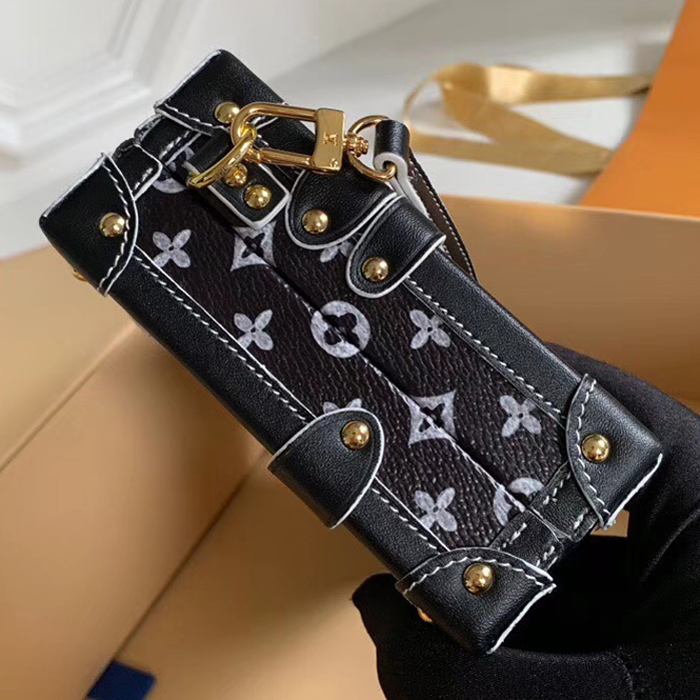 Сумка Louis Vuitton Petite Malle M44437 Monogram Canvas And White "Black" фото № 6