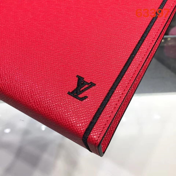 Клатч Louis Vuitton Pochette Voyage M63397 Taiga Leather "Red" фото № 5