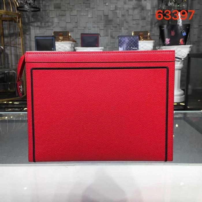 Клатч Louis Vuitton Pochette Voyage M63397 Taiga Leather "Red" фото № 4