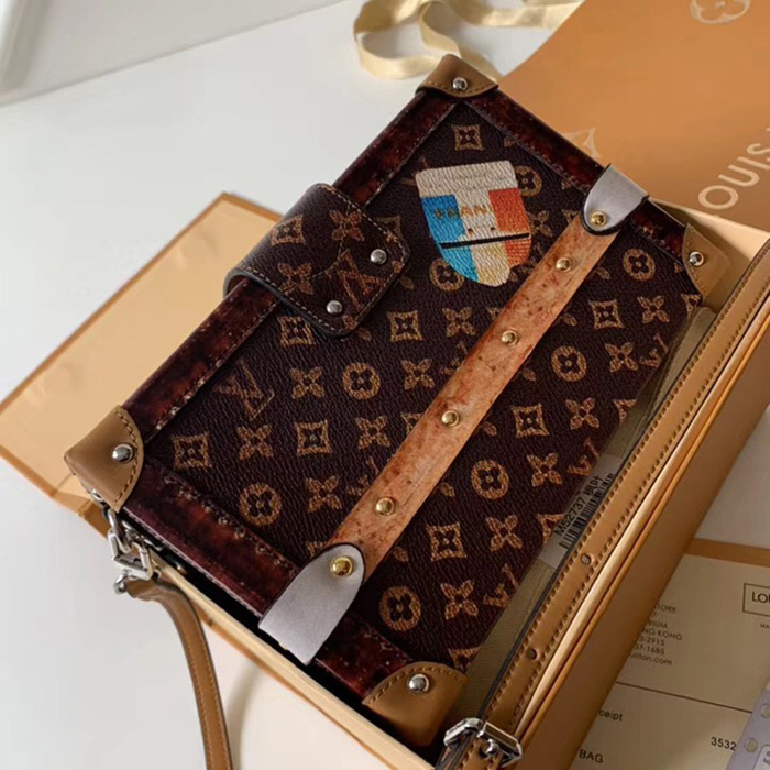 Сумка Louis Vuitton Petite Malle M52737 Monogram Canvas "Brown" фото № 7