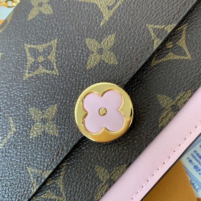 Сумка Louis Vuitton Flore Chain Wallet M67405 Monogram Canvas Rose Ballerine Pink "Brown" фото № 7