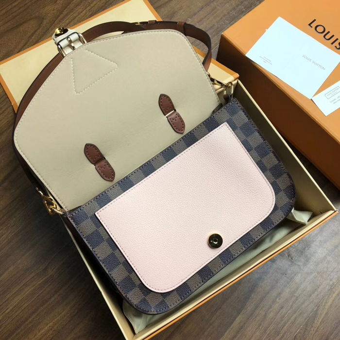 Сумка Louis Vuitton Trendy Crossbody N40147 Damier Ebene Canvas Venus Pink "Brown" фото № 7