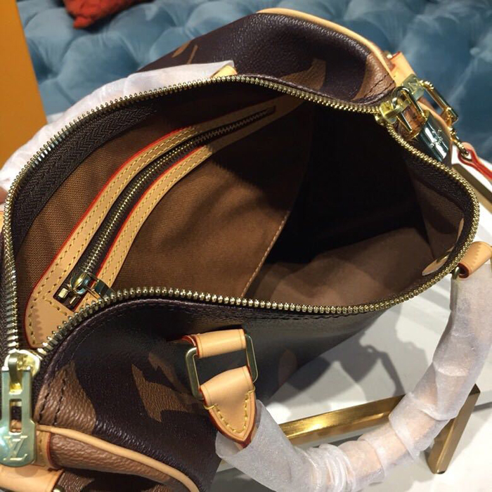 Сумка Louis Vuitton Speedy Bandouliere 30 Exclusive Prelaunch M44602 Monogram Coated Canvas "Brown" фото № 9