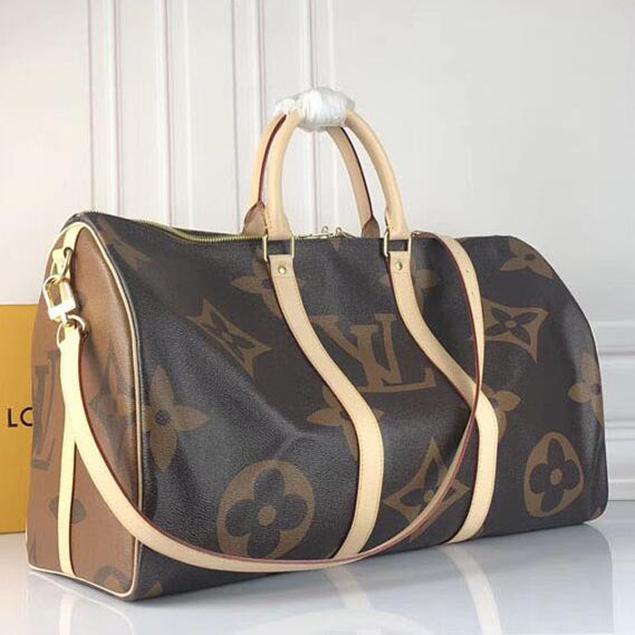 Сумка Louis Vuitton Keepall Bandouliere 50 M44739 Monogram Coated Canvas "Brown" фото № 3