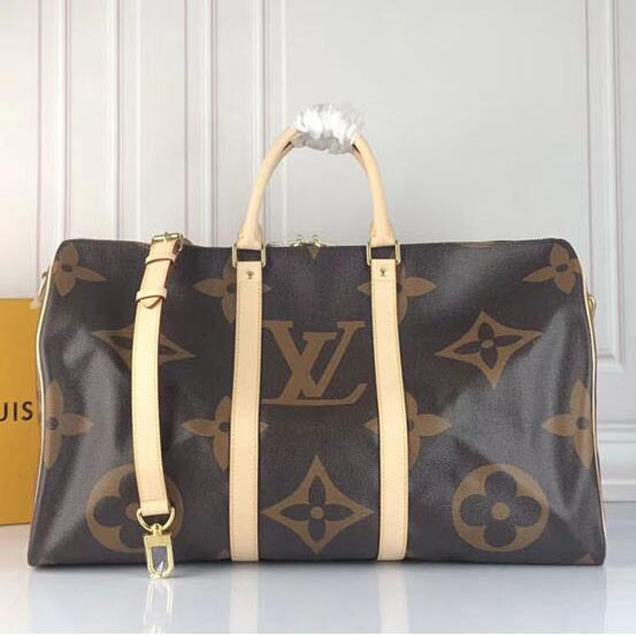 Сумка Louis Vuitton Keepall Bandouliere 50 M44739 Monogram Coated Canvas "Brown" фото № 4