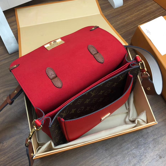 Сумка Louis Vuitton Vaugirard M44548 Monogram Coated Canvas Coquelicot Red "Brown" фото № 6