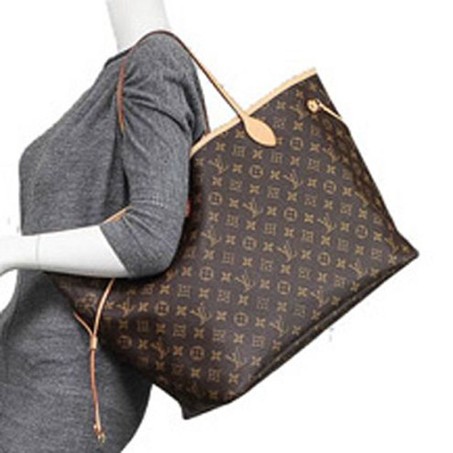 Сумка Louis Vuitton M40157 Neverfull GM Shoulder Bag Monogram Canvas "Brown" фото № 8