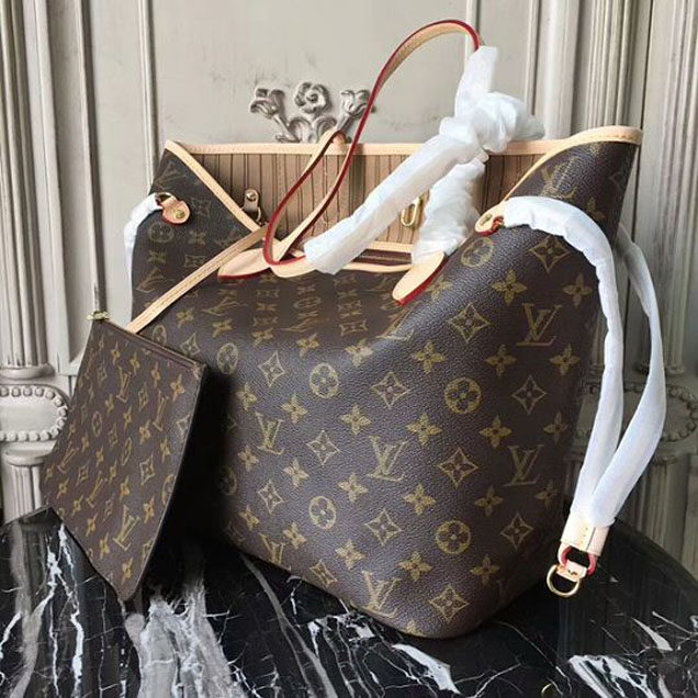 Сумка Louis Vuitton M40995 Neverfull MM Shoulder Bag Monogram Canvas "Brown" фото № 3