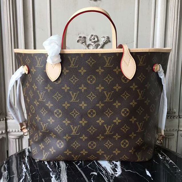 Сумка Louis Vuitton M40995 Neverfull MM Shoulder Bag Monogram Canvas "Brown" фото № 4