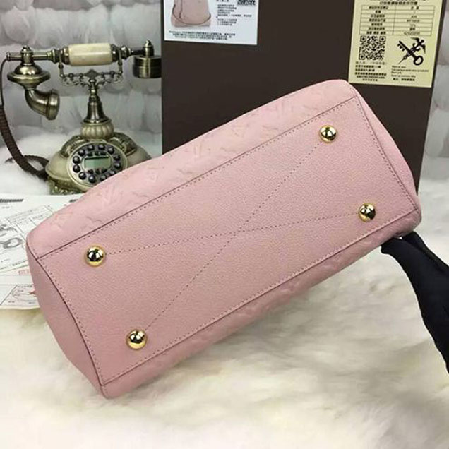 Сумка Louis Vuitton M41394 Montaigne MM Tote Bag Monogram Empreinte Leather "Pink" фото № 4