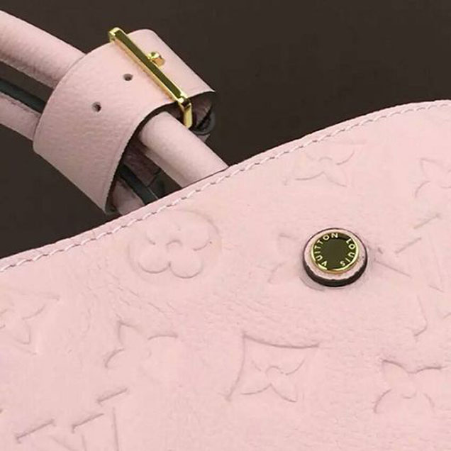 Сумка Louis Vuitton M41394 Montaigne MM Tote Bag Monogram Empreinte Leather "Pink" фото № 5