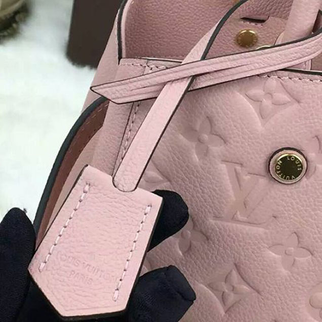 Сумка Louis Vuitton M41394 Montaigne MM Tote Bag Monogram Empreinte Leather "Pink" фото № 6
