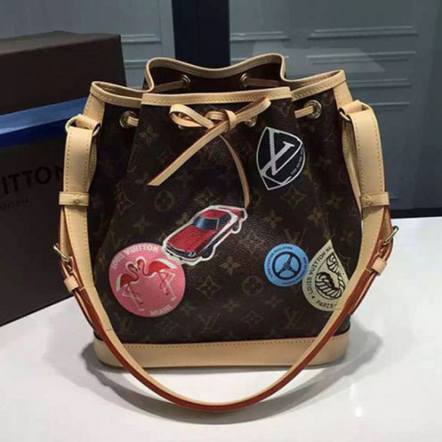 Сумка Louis Vuitton M43233 Petit Noe Shoulder Bag Monogram Canvas "Brown" фото № 2