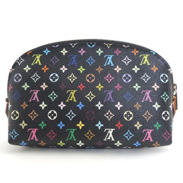 Косметичка Louis Vuitton M47355 Cosmetic Pouch Monogram Multicolore Canvas "Black" фото № 4