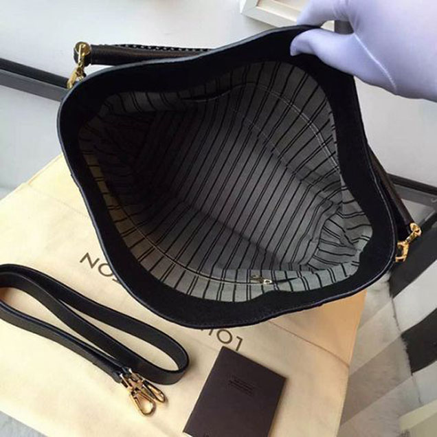 Сумка Louis Vuitton M50072 Bagatelle Hobo Bag Monogram Empreinte Leather "Black" фото № 8