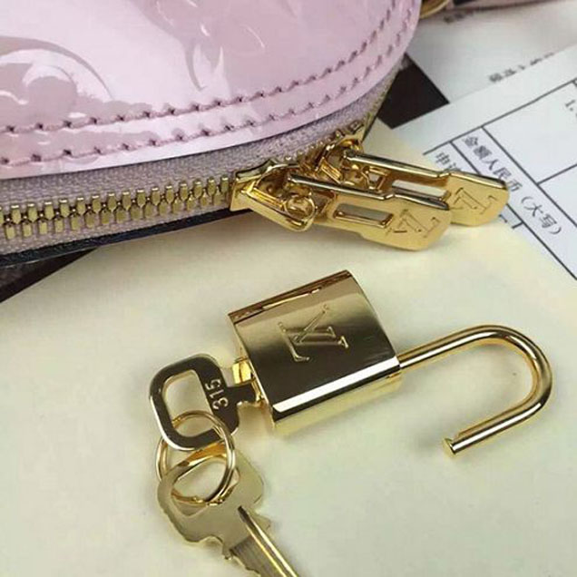 Сумка Louis Vuitton M50415 Alma BB Tote Bag Monogram Vernis "Pink" фото № 8