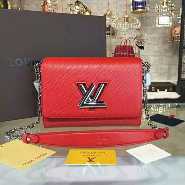 Сумка Louis Vuitton M50523 Twist MM Shoulder Bag Epi Leather "Red" фото № 2