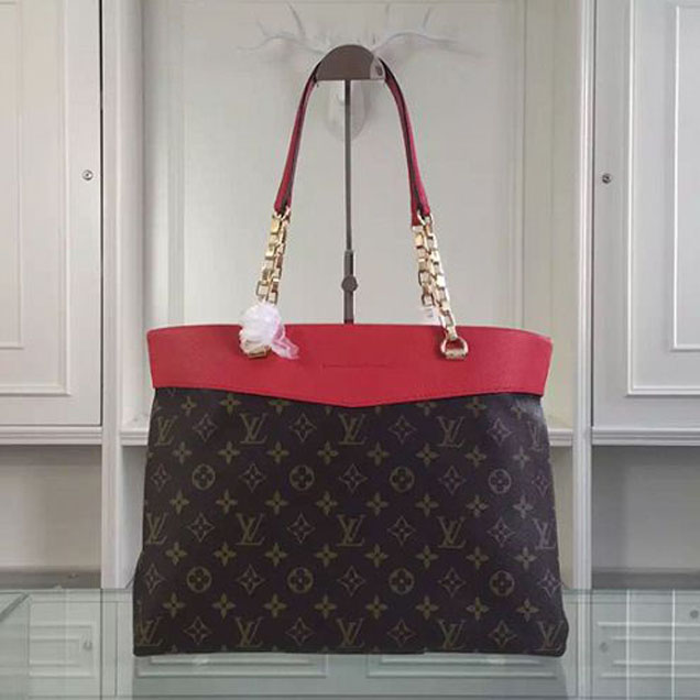 Сумка Louis Vuitton M51197 Pallas Shopper Shoulder Bag Monogram Canvas "Brown" фото № 4