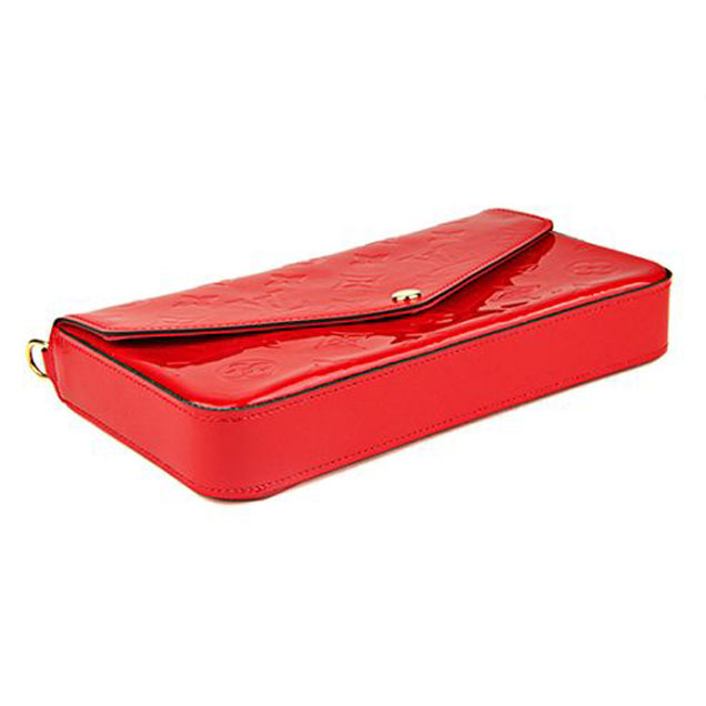 Сумка Louis Vuitton M61293 Pochette Felicie Crossbody Bag Monogram Vernis "Red" фото № 4