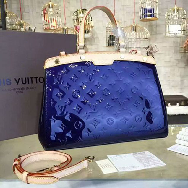 Сумка Louis Vuitton M90054 Brea MM Tote Bag Monogram Vernis "Navy Blue" фото № 2