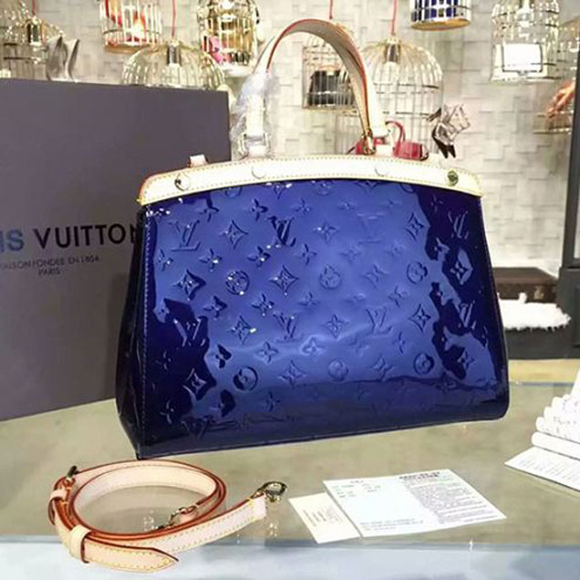 Сумка Louis Vuitton M90054 Brea MM Tote Bag Monogram Vernis "Navy Blue" фото № 4