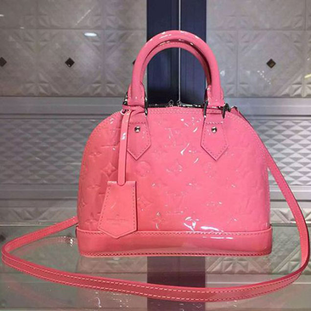 Сумка Louis Vuitton M90967 Alma BB Tote Bag Monogram Vernis "Pink" фото № 2