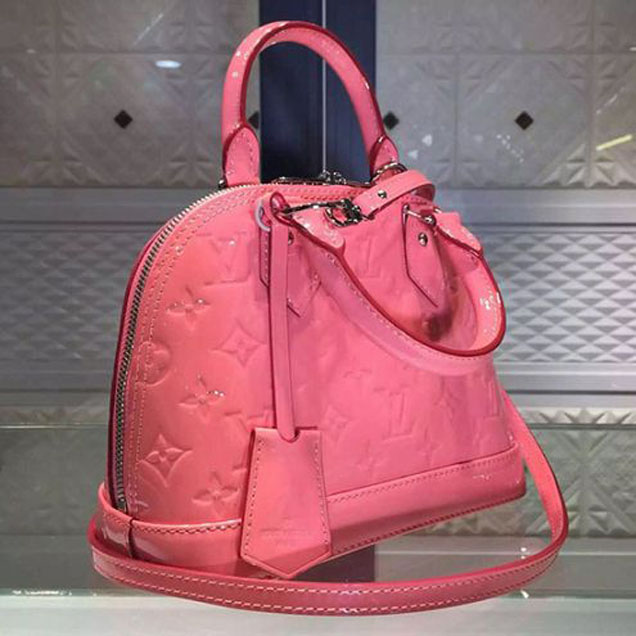 Сумка Louis Vuitton M90967 Alma BB Tote Bag Monogram Vernis "Pink" фото № 3