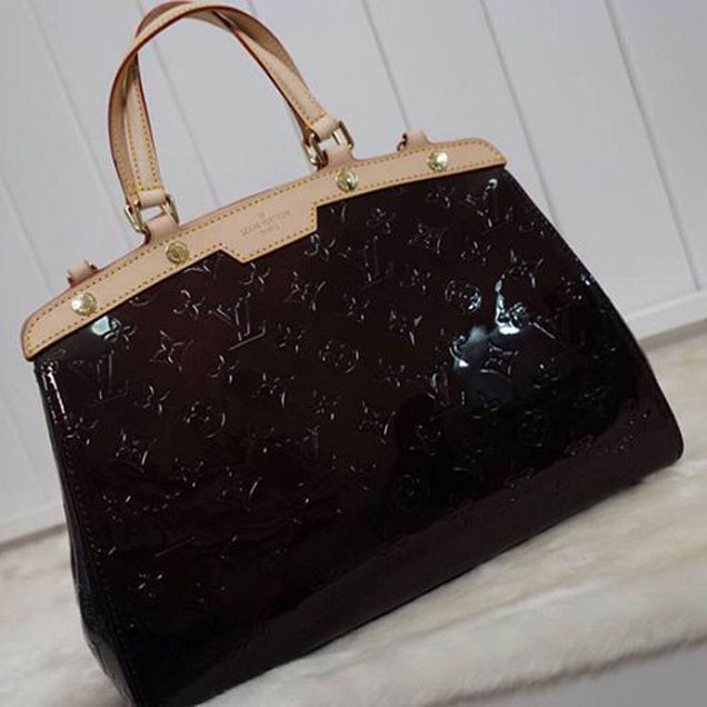 Сумка Louis Vuitton M91619 Brea MM Tote Bag Monogram Vernis "Chocolate" фото № 4