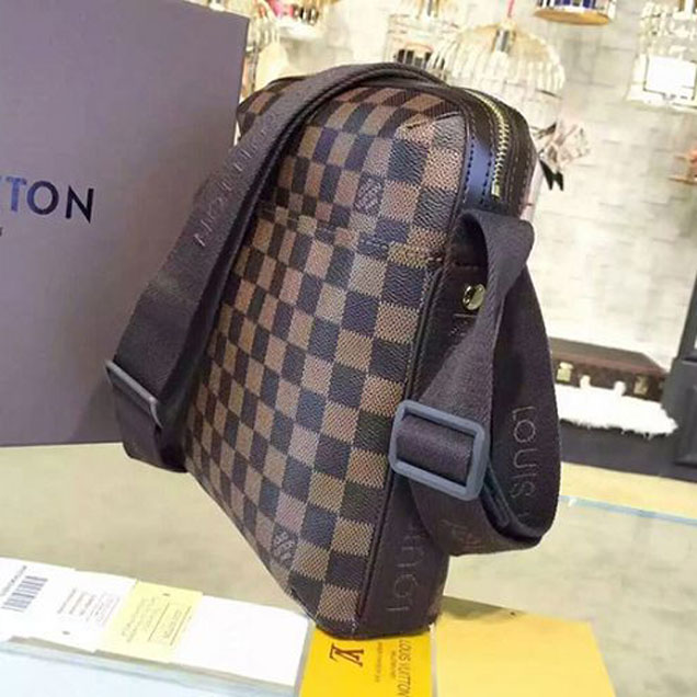 Сумка Louis Vuitton N41135 Trotteur Beaubourg Messenger Bag Damier Ebene Canvas "Brown" фото № 3