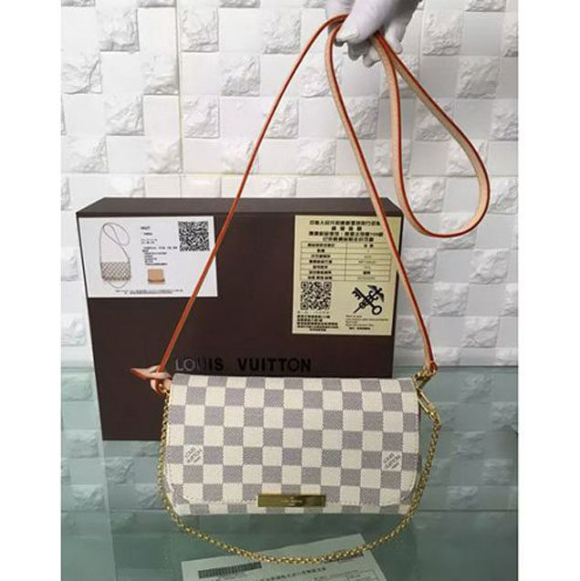 Сумка Louis Vuitton N41277 Favorite PM Damier Azur Canvas "White" фото № 2