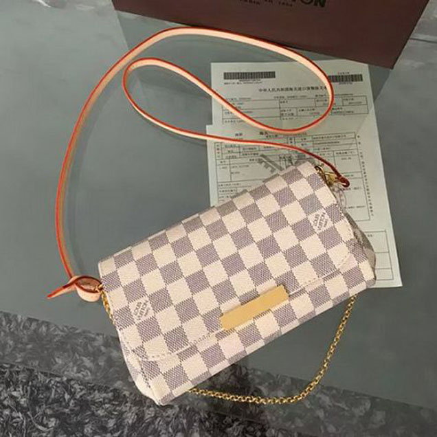 Сумка Louis Vuitton N41277 Favorite PM Damier Azur Canvas "White" фото № 3