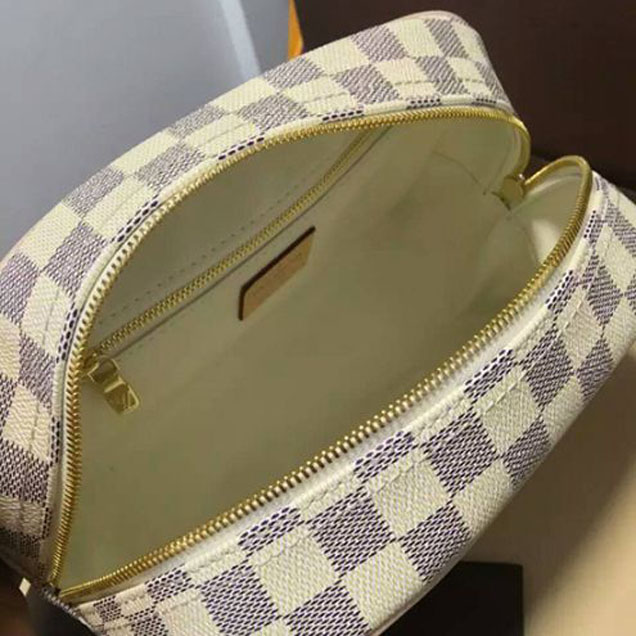 Косметичка Louis Vuitton N41420 Toiletry Bag 25 Damier Azur Canvas "White" фото № 5