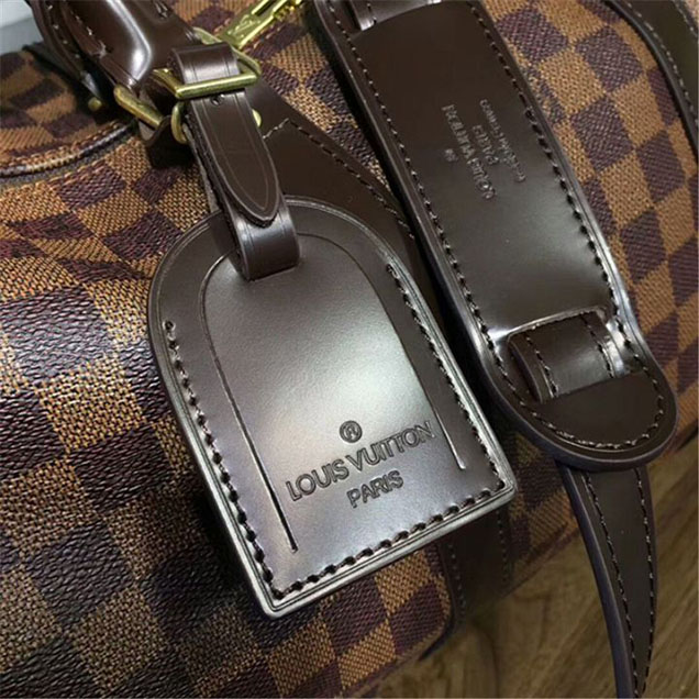 Сумка Louis Vuitton M41418 Keepall Bandouliere 45 Duffel Bag Damier Ebene Canvas "Brown" фото № 8