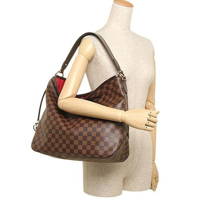 Сумка Louis Vuitton N41460 Delightful MM Hobo Bag Damier Ebene Canvas "Brown" фото № 9