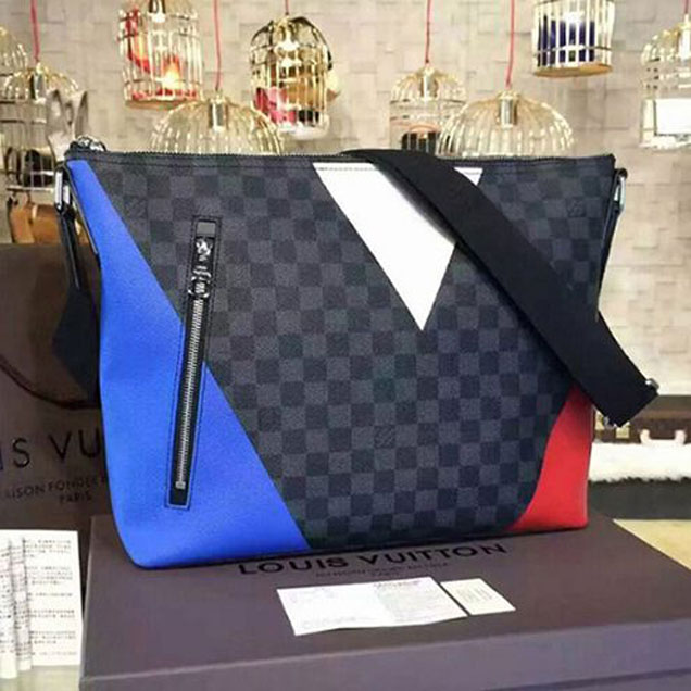Сумка Louis Vuitton N41640 Mick MM Regatta Messenger Bag Damier Cobalt Canvas "Navy Blue" фото № 2