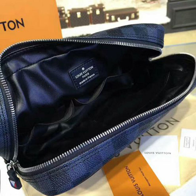 Косметичка Louis Vuitton N44031 Toiletry Bag Damier Cobalt Canvas "Navy Blue" фото № 7