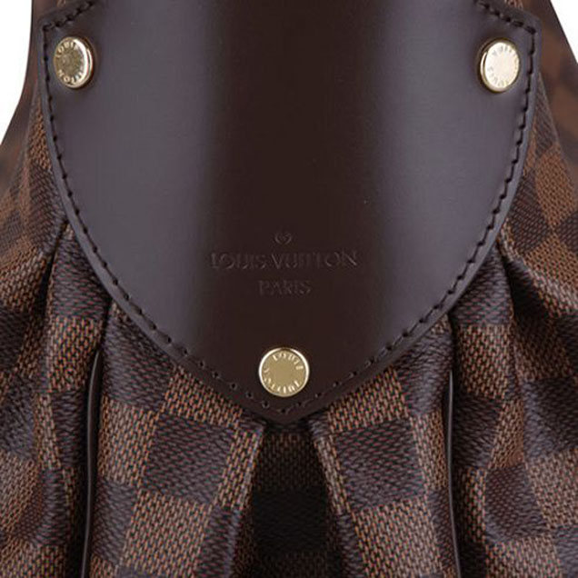 Сумка Louis Vuitton N63542 Reggia Hobo Bag Damier Ebene Canvas "Brown" фото № 6