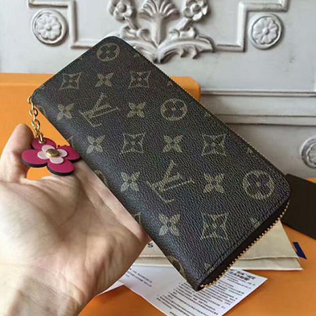 Кошелек Louis Vuitton Clemence Wallet M64201 Monogram Canvas "Brown" фото № 4