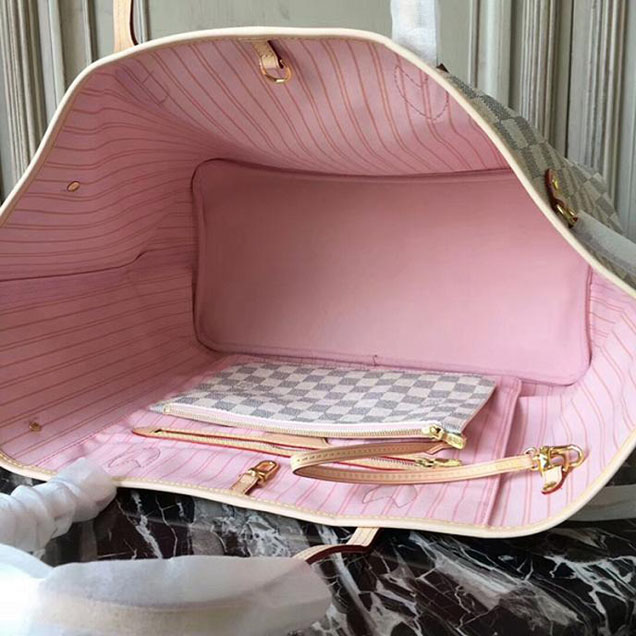 Сумка Louis Vuitton Neverfull GM N41604 Damier Azur Canvas "White" фото № 8