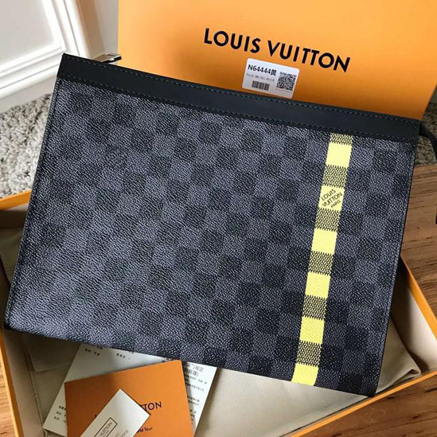 Клатч Louis Vuitton Pochette Voyage MM N60107 Damier Graphite Canvas "Graphite" фото № 3