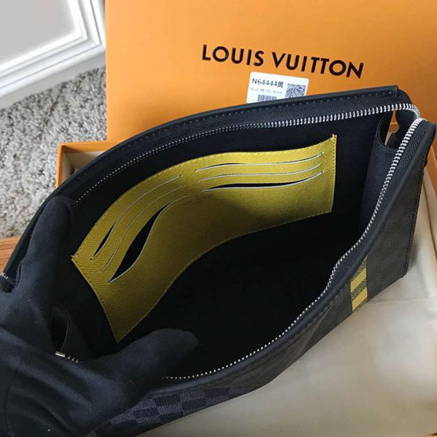 Клатч Louis Vuitton Pochette Voyage MM N60107 Damier Graphite Canvas "Graphite" фото № 9