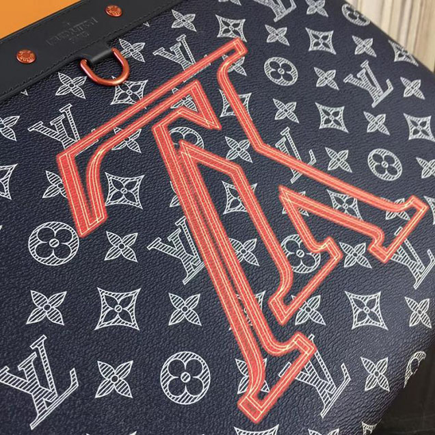 Клатч Louis Vuitton Monogram Upside Down Canvas Pochette Apollo M62905 "Navy Blue" фото № 6