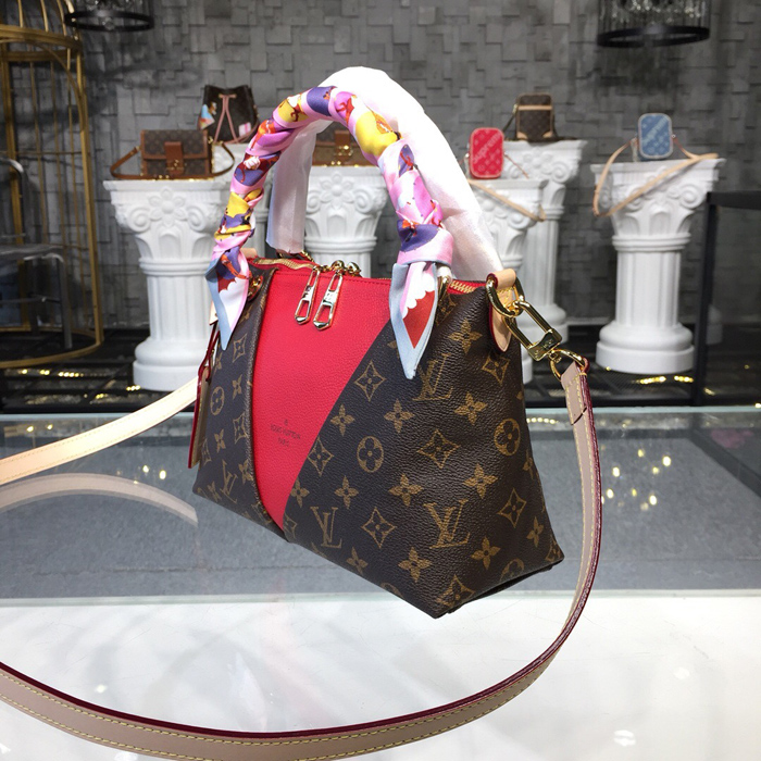 Сумка Louis Vuitton V Tote BB M43966 Monogram Canvas Cerise "Brown" фото № 3