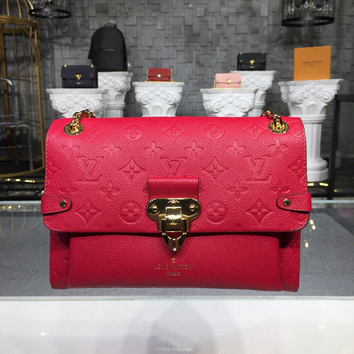 Сумка Louis Vuitton Vavin PM M43936 Monogram Empreinte Leather Scarlett "Red" фото № 10