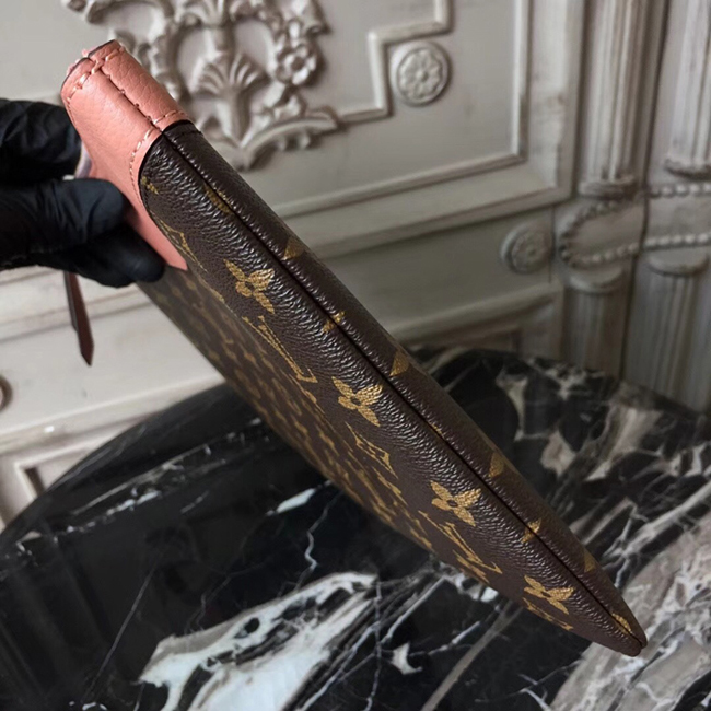 Клатч Louis Vuitton M64590 Daily Pouch Monogram Canvas Peche "Brown" фото № 6