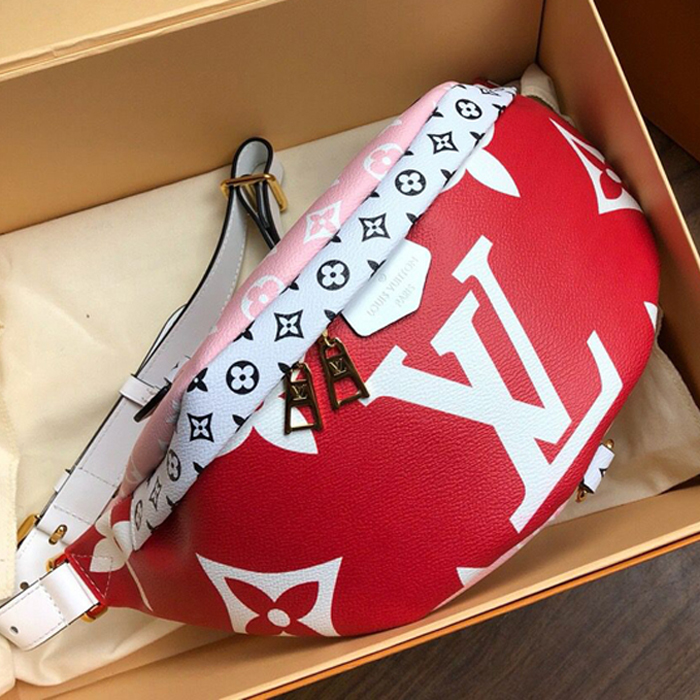 Сумка Louis Vuitton Bumbag M44575 Monogram Coated Canvas "Red" фото № 3