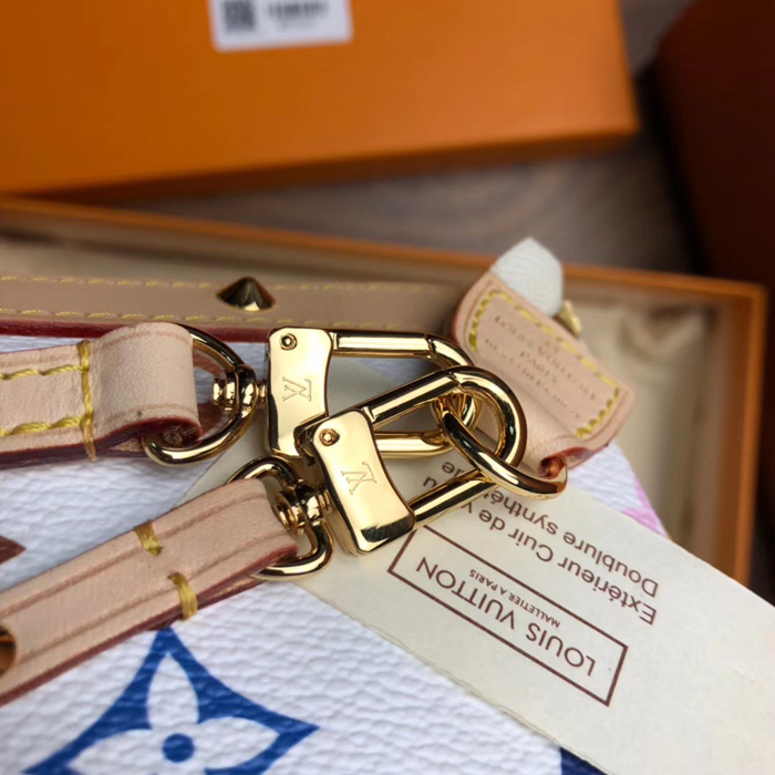 Сумка Louis Vuitton Pochette Accessoires M92649 Monogram Multicolore Blanc "White" фото № 7