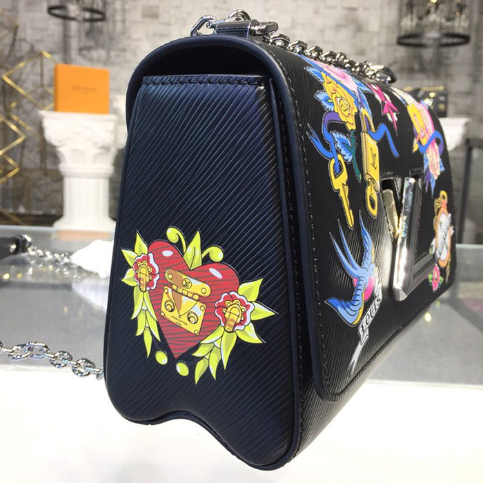 Сумка Louis Vuitton Twist MM M52897 Epi Leather "Black" фото № 7