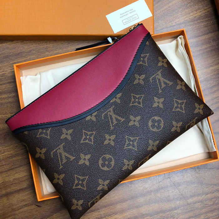 Клатч Louis Vuitton Pochette Tuileries M63936 Monogram Canvas Bordeaux "Brown" фото № 3