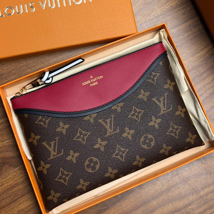 Клатч Louis Vuitton Pochette Tuileries M63936 Monogram Canvas Bordeaux "Brown" фото № 8